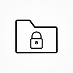 lock and folder icon