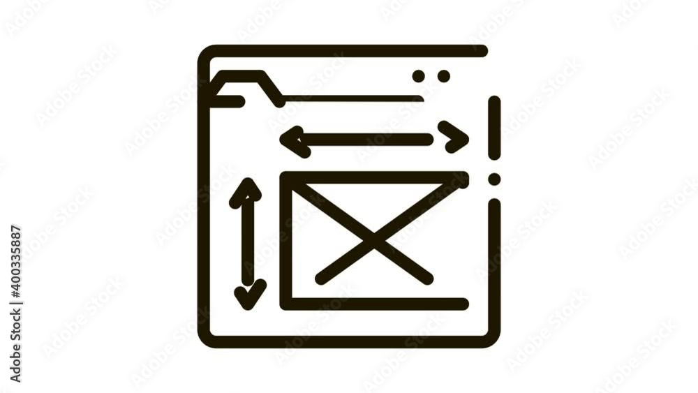Poster front end web deanimated icon on white background