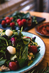 fresh salad with beef