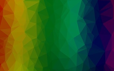 Light Multicolor, Rainbow vector shining triangular template.
