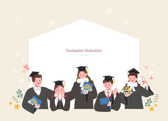 a group of university graduates
