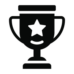 
Star trophy in glyph icon 

