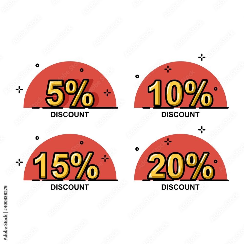 Poster creative discount label symbols design. easy to edit with vector file. can use for your creative con