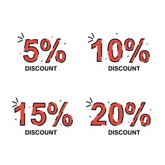 Discount label simple design. Easy to edit with vector file. Can use for your price label or icon. Especially for your marketing.