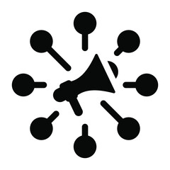 
A trendy solid vector of viral marketing
