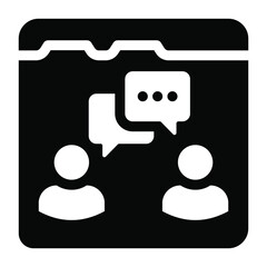 
A trendy vector of website chat, speech bubbles, webpage

