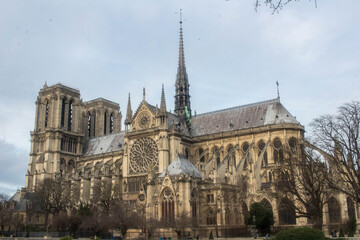 Fototapeta na wymiar notre dame cathedral in paris france
