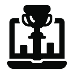 
A best website award icon, solid design
