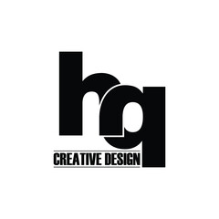 Letter HQ simple logo design vector