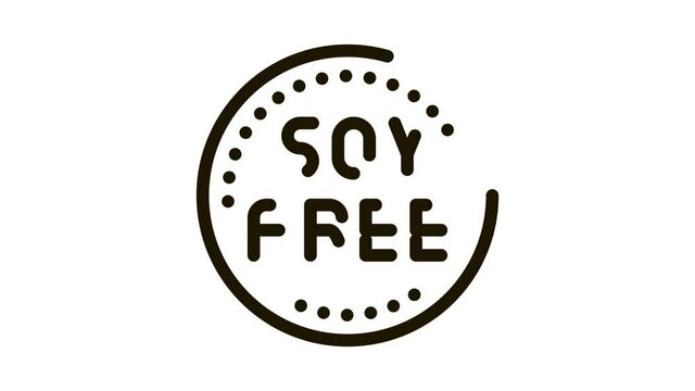 soy free animated icon on white background