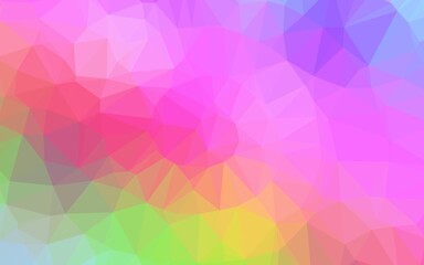 Light Multicolor, Rainbow vector polygon abstract backdrop.