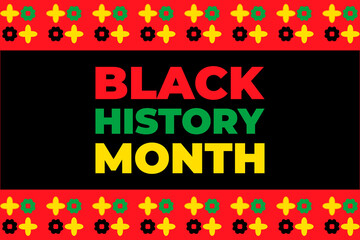 Black History Month. Celebrated annually in February in the USA and Canada, October in Great Britain . Background, poster, greeting card, banner design. 