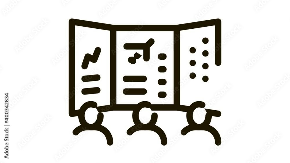 Poster air navigation dispatcher display icon animation. black air navigation dispatcher display animated i