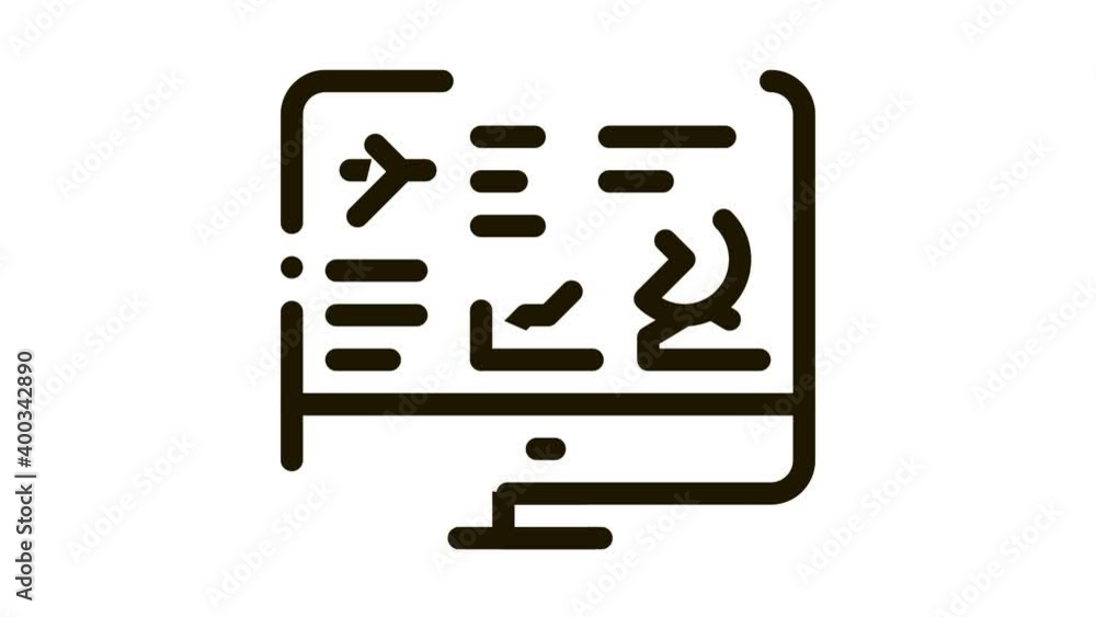 Poster internet air navigation icon animation. black internet air navigation animated icon on white backgro