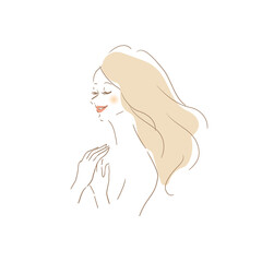 美しい髪の女性