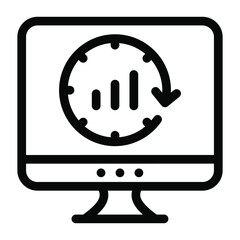 
A solid icon of online data refresh in editable style
