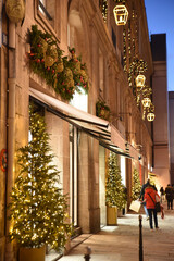 Shopping à Noël à Paris, France