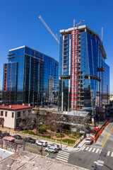 San Jose, CA – Mar 18, 2019: Downtown San Jose view of KT Properties’ Silvery Towers, a luxury...