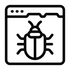 
Insect on a web, solid icon of website crawler
