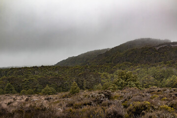 landscapes on tongariro hiking path