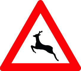 Wild Animals Crossing Sign