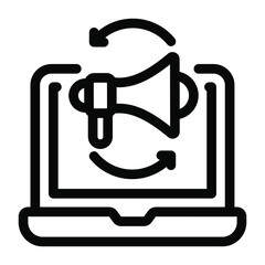 
A trendy solid icon of ad rotation, editable design
