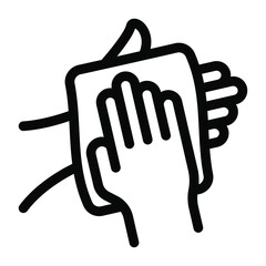 
Water absorbing machine, solid icon of hand dryer 
