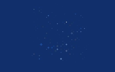 Light BLUE vector cover with small and big stars.