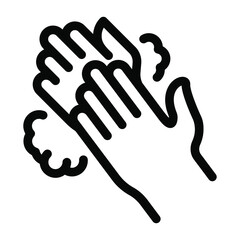 
After washing hand, applying hand lotion icon in solid style 
