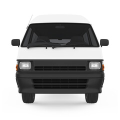 Naklejka premium White Minibus Isolated