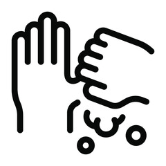 
After washing hand, applying hand lotion icon in solid style 
