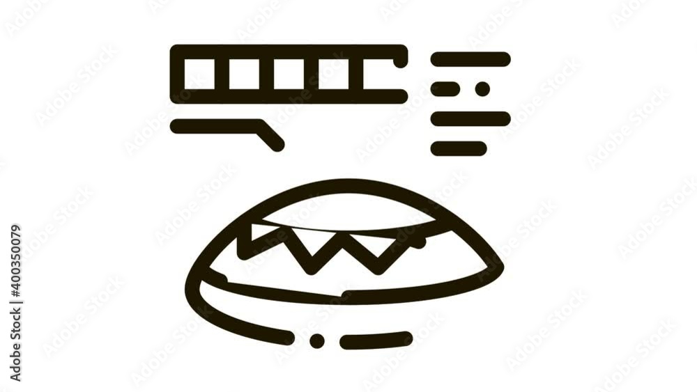 Poster lens color selection icon animation. black lens color selection animated icon on white background