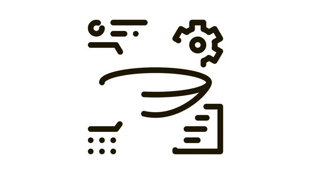 parsing lens research Icon Animation. black parsing lens research animated icon on white background