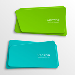 Origami paper infographic colorful banners set. Annotation ribbon. Advertising Design shape. Speech talking cloud. Vector label tag.