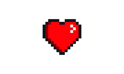 heart pixel icon.isolated on white background.vector illustration
