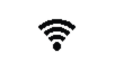 wifi pixel icon.isolated on white background.vector illustration