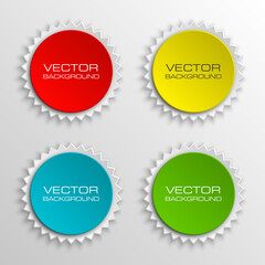 Set Special Round Offer Sticker and Tag Vintage and text - Vector banner