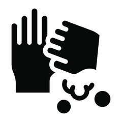 
After washing hand, applying hand lotion icon in solid style 

