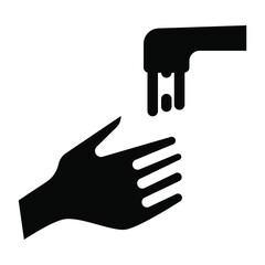 
After washing hand, applying hand lotion icon in solid style 
