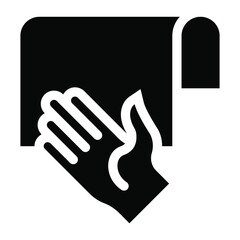 
Water absorbing machine, solid icon of hand dryer 
