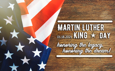 Fototapeta na wymiar national federal holiday in USA Martin Luther King Day MLK background