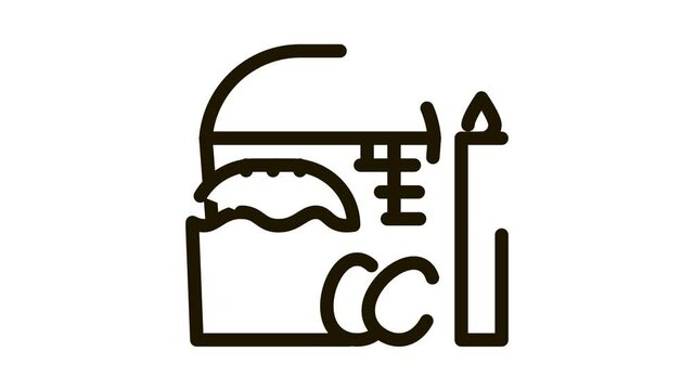 consecration of aster and eggs icon outline illustration