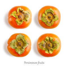 persimmon isolated on white