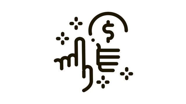 quick wit decision Icon Animation. black quick wit decision animated icon on white background