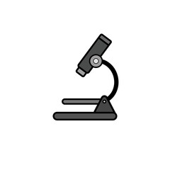 microscope isolated on white background. Vector illustration in flat cartoon design. 