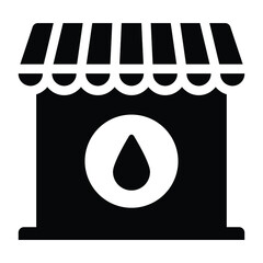 
Fuel store in glyph editable icon 
