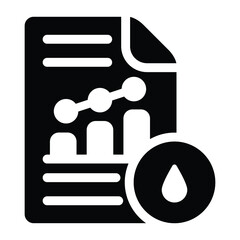 
Oil analytics in glyph icon 

