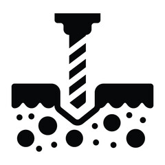 
Soil drilling editable glyph icon 

