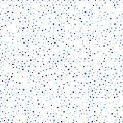 Vector seamless template with blue dots and circles. Abstract illustration for business card design.