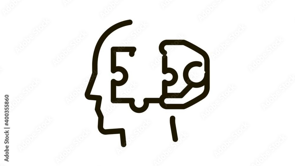 Poster human search engine optimization icon animation. black human search engine optimization animated ico